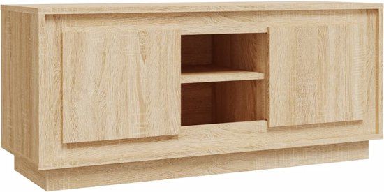 vidaXL Tv-meubel 102x35x45 cm bewerkt hout sonoma eikenkleurig
