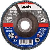 kwb 795724 - Accessoires pour meuleuse d'angle - 125 mm - 12200 tr/min - bleu, gris, rouge