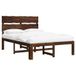 vidaXL - Tweepersoonsbed - met - hoofdbord - ROSTOCK - Donkerbruin - 135 - x - 190 - cm