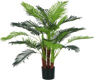 Outsunny HOMCOM Kunstmatige palmboom - PE - 16x16x100cm - Groen