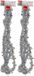 Merkloos / Sans marque Edco Eindhoven Bv Christmas Gifts Kerstslinger - 2x - zilver - sterretjes - 270 cm - folie/lametta - kerstboomversiering