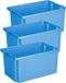 Sunware Nesta opslagbox - 3 stuks - kunststof - blauw - 51 liter