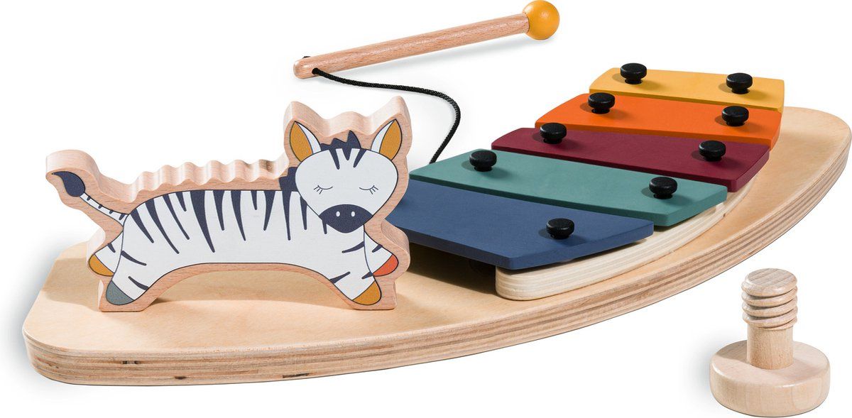hauck Play Music Zebra - Muziekspeelgoed - Hout - 4894352808058