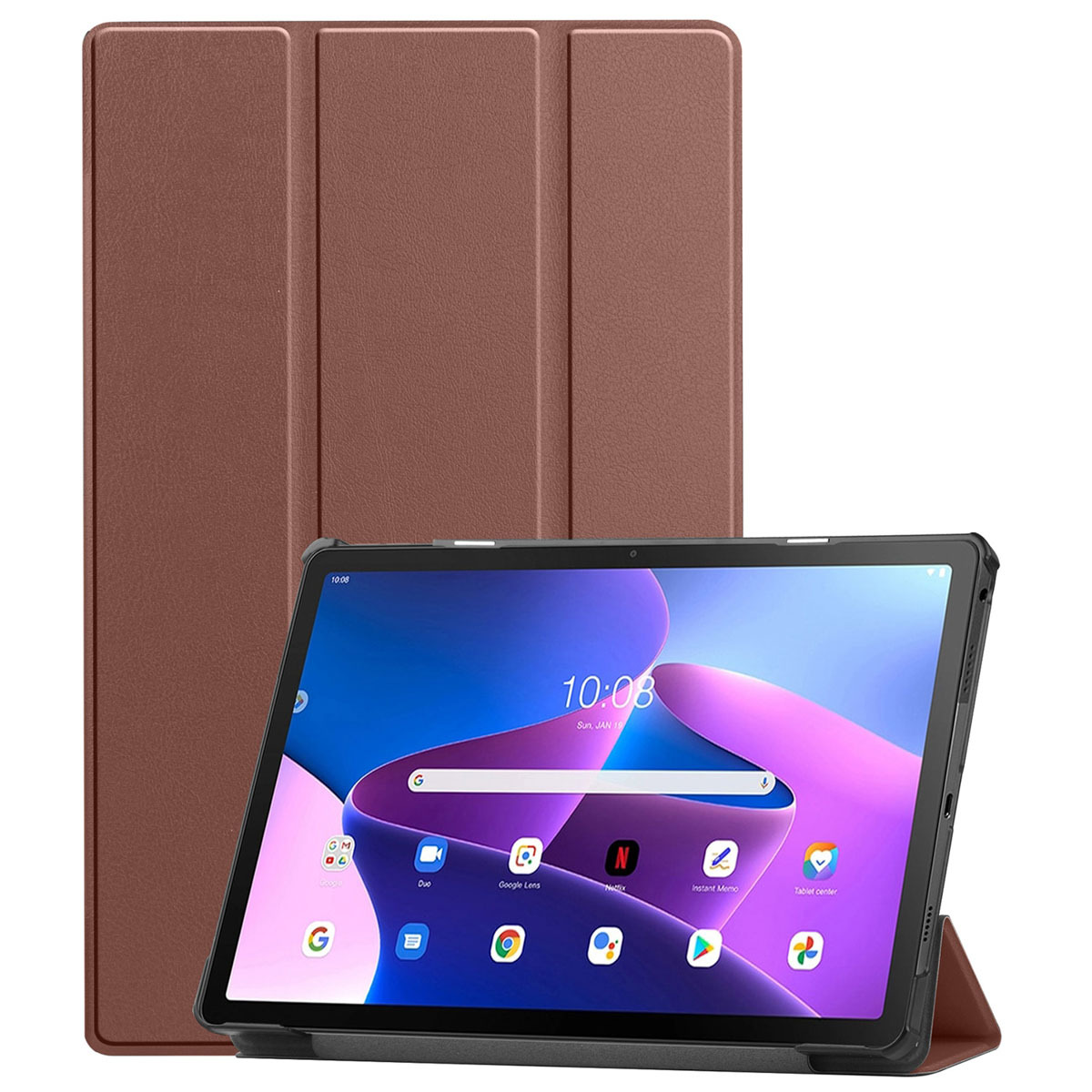 imoshion Trifold Bookcase Lenovo Tab M10 Plus (3rd gen) tablethoes - Bruin