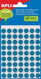 Apli ronde etiketten in etui diameter 10 mm, blauw, 315 stuks, 63 per blad