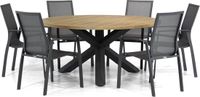 Lifestyle Garden Furniture Ultimate/Rockville 160 cm rond dining tuinset 7-delig
