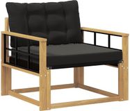vidaXL - Buiten - bank - set - Massief - Acaciahout - en - Textilene - Wit