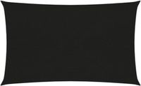 vidaXL Zonnezeil 160 g/m² 3x5 m HDPE Zwart