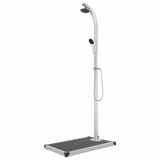vidaXL Buitendouche met grijze basis 220 cm aluminium