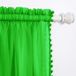 Elegant Comfort Semi-doorschijnende gordijnen met pompon, kwastjes met roedetunnel van 5 cm, effen gordijnen voor woonkamer, slaapkamer, pakket van 2, 101,6 x 213 cm (b x l), groen (Lime)