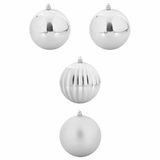 vidaXL Set de boules de Noël XXL Argent Plastique Ø 20 cm