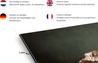 KitchenYeah Spatscherm keuken 120x60 cm - Kookplaat achterwand Rustiek - Brie - Stilleven - Fles - Brood - Muurbeschermer - Spatwand fornuis - Hoogwaardig aluminium