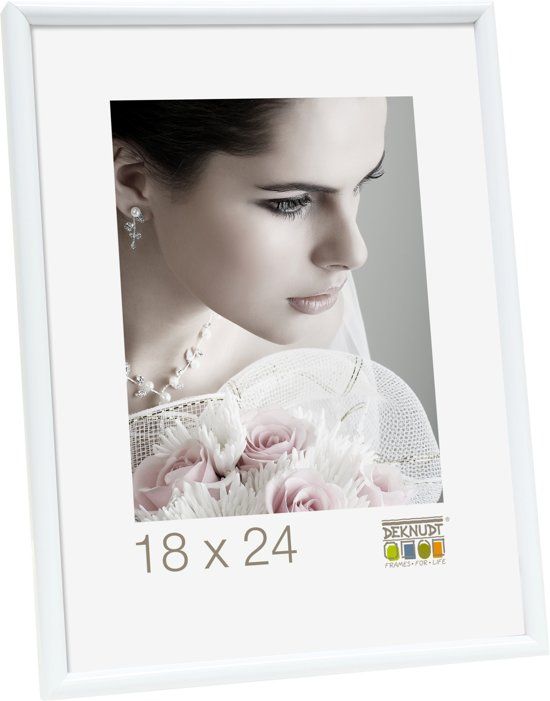 Deknudt Frames kunststof wit fotomaat 15x20 cm
