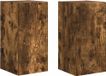 Meuble TV 2 pièces chêne fumé bois modifié