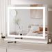 Dripex Miroir Maquillage Lumineux 58 x 48 cm, Miroir LED Miroir Coiffeuse, Contrôle Tactile, 3 Modes, Luminosité Réglable, Miroir de Table et de Mur - Blanc