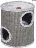 RFWR Krabton voor katten, grijs, pluche, textiel, 1 ligplek, Ø 36 x 50 cm