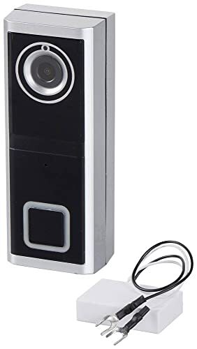 Baseline Heidemann Video deurbel Mobile 1 (zwart-zilver, voor bekabelde gongs, wifi-besturing via app, 24/7 bewaking mogelijk, 140° groothoeklens) 70716