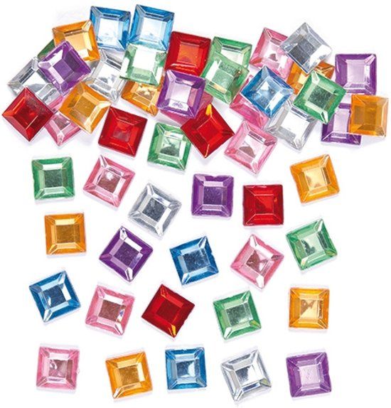 Baker Ross Zelfklevende edelstenen van acryl met moza ek - stickers voor kinderen en volwassen voor scrapbooking wenskarten knutselwerkjes en decoratie maken 240 stuks