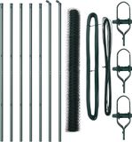 vidaXL Hexagonal Wire Mesh Fence with Ground Stakes - 10 x 1.6 m - Green