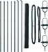 vidaXL Hexagonal Wire Mesh Fence with Ground Stakes - 10 x 1.6 m - Green