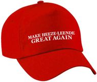 Bellatio Decorations Carnaval verkleed pet - rood - Make Heeze-Leende Great Again - volwassenen