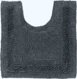 Homescapes toiletmat grijs 50x55 cm gemaakt van 100% katoen