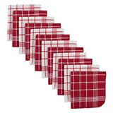 DII J & M Home Fashions Wafel Weave Vaatdoek Set, Rood, 12-Pack