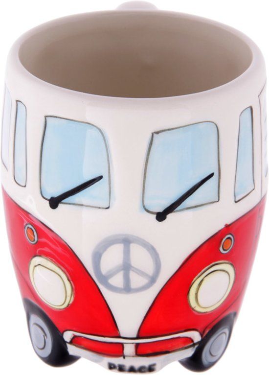 't Goei Leven Volkswagen Kampeerbus Camper Mok Beker Koffiemok Rood