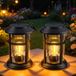Lanterne de jardin solaire suspendue - Blanc chaud - Étanche Ip65 - Lot de 2