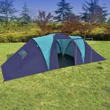 vidaXL - Tent - 9-persoons - donkerblauw - en - blauw