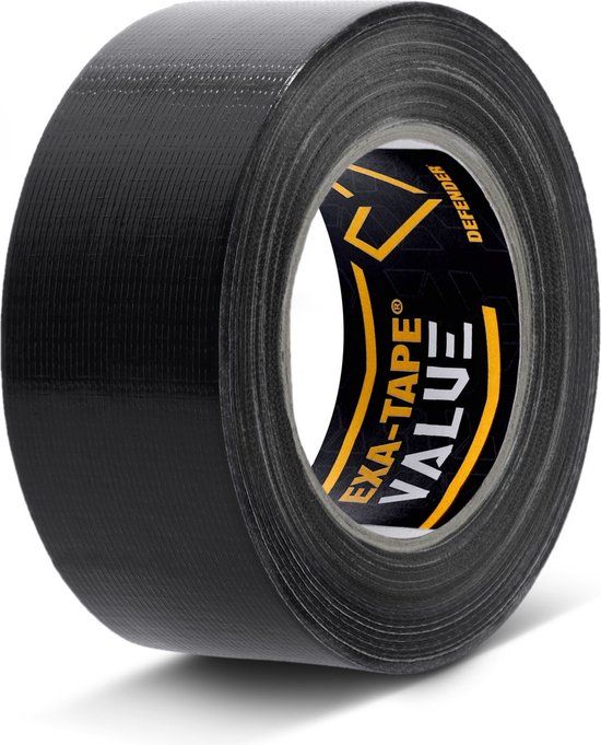 DEFENDER by Adam Hall EXA-TAPE-VALUE B 50 Plakband Zwart (glanzend) (l x b) 50 m x 50 mm