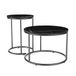 Vicco Ottawa Salontafel set – 55 x 55 cm 2 delen Zwart marmer