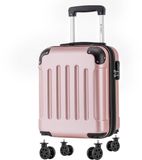 YONSLY Cabinekoffer met Afneembare Wielen - 46x31x20 cm - 25L - Roségoud
