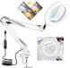 Ibenzoa® loupe à LED avec bras réglable et pince, dimmable, 3 modes de couleur