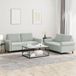 Maison Exclusive - Ensemble De Canapés 2 Pcs Avec Coussins Gris Clair Velours