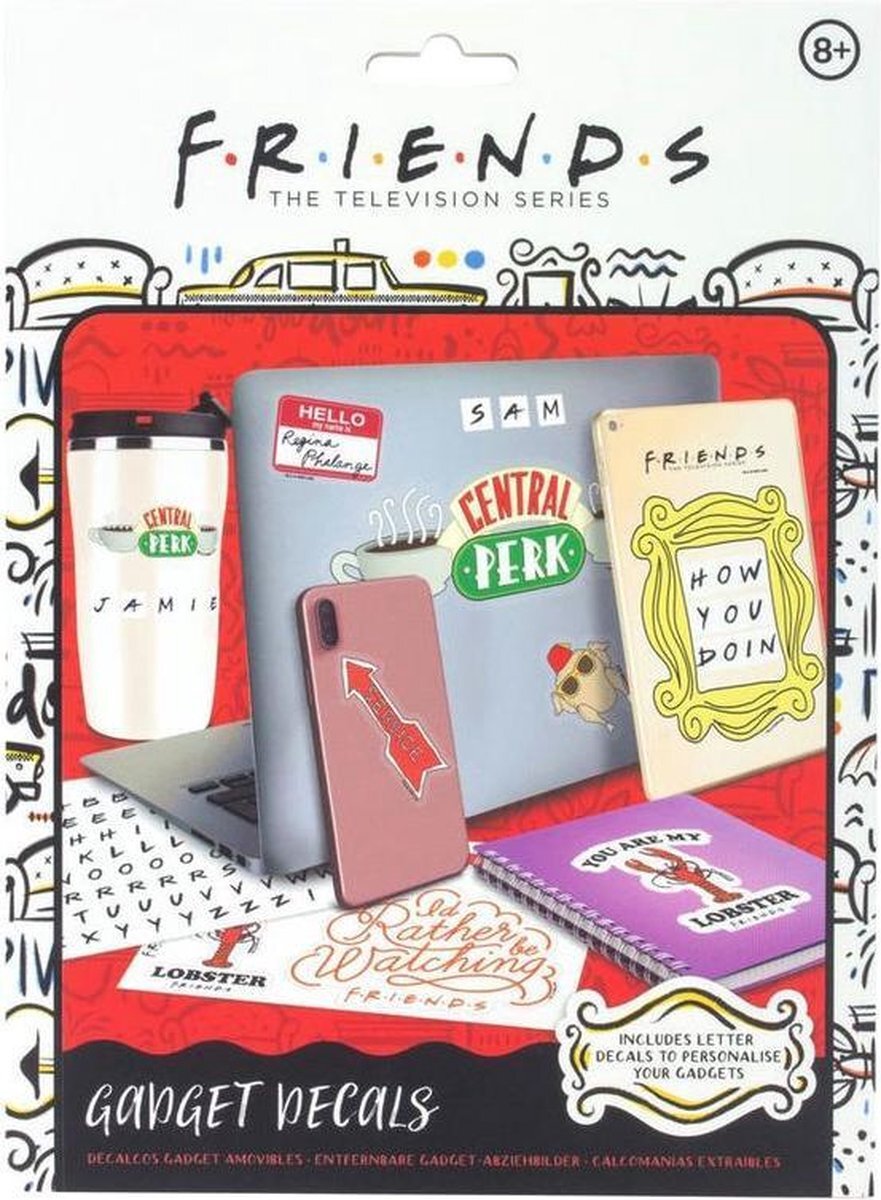 Paladone Products Ltd Poster - Friends Gadget-stickers - 175 X 240 Cm - White