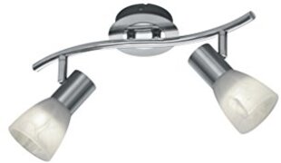 TRIO LEUCHTEN LED plafondlamp "Levisto" in mat nikkel, glas albastkleurig wit 871010207