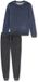 SCHIESSER Pyjama lang Heren Effen Lange mouw Faded Denim 80% Katoen, 20% Polyester