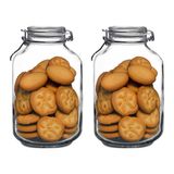 Bormioli Rocco Weckpot/inmaakpot - 2x - 4L - glas - met beugelsluiting - luchtdicht - voorraadpot