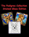 The Pedigree Collection Stained Glass Edition: A Stained Glass Dog Coloring Book for Adults | Intricate Pedigree Portraits for Relaxation