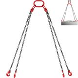 VEVOR Hefketting met 4 poten, G80, gelegeerd staal, 3 m, kettingsdiameter 8 mm, draagkracht 5 t