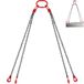 VEVOR Hefketting met 4 poten, G80, gelegeerd staal, 3 m, kettingsdiameter 8 mm, draagkracht 5 t