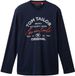 Tom Tailor - T-shirt met lange mouwen en logo-print - Maat XL - Sky Captain Blue