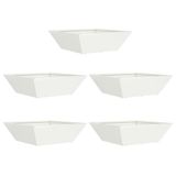 vidaXL Plantenbak 5 st wit 50 x 50 x 15 cm koudgewalst staal