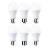 Amazon Basics LED E27 Edison schroef lamp, 10 W (gelijk aan 75 W), koel wit - Set van 6 stuks