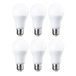 Amazon Basics LED E27 Edison schroef lamp, 10 W (gelijk aan 75 W), koel wit - Set van 6 stuks