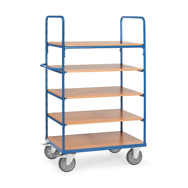 Fetra hoge etagewagen met 5 etages met laadvlak van 1200 x 800 mm