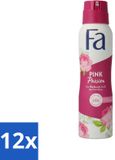 FA Pink Passion Déodorant Spray Roze 12 x 150 ml