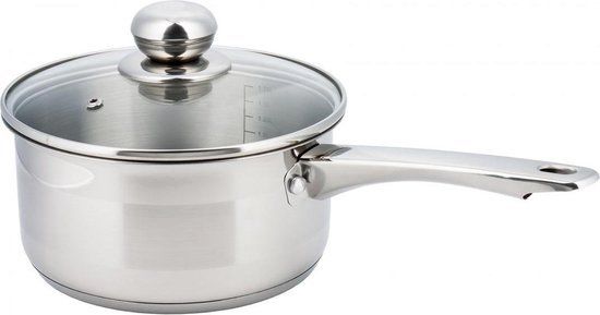 KINGHOFF Top Choice Steelpan - 0.5L - RVS - 12 cm - Zilverkleurig