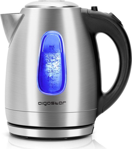 Aigostar Queen 30CDZ - Waterkoker RVS - 1.7 Liter - Zwart